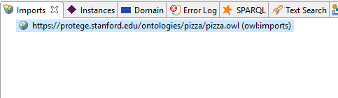 Import the Pizza ontology from url